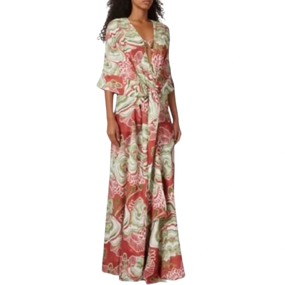 Andrea Iyamah Gamba Abstract Mushroom Robe/Dress One Size NWT
